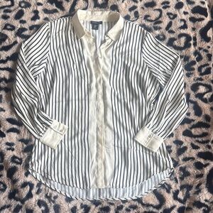 Rachel Zoe Striped Button-Up Blouse